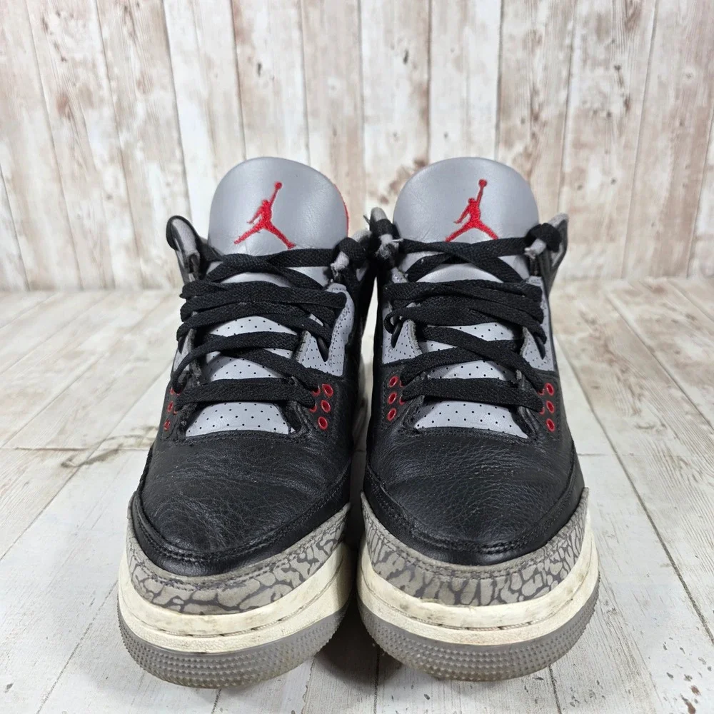 Jordan 3 Retro Black Cement 2024 Kids Youth Size 6Y DM0967-010 Black Red Grey